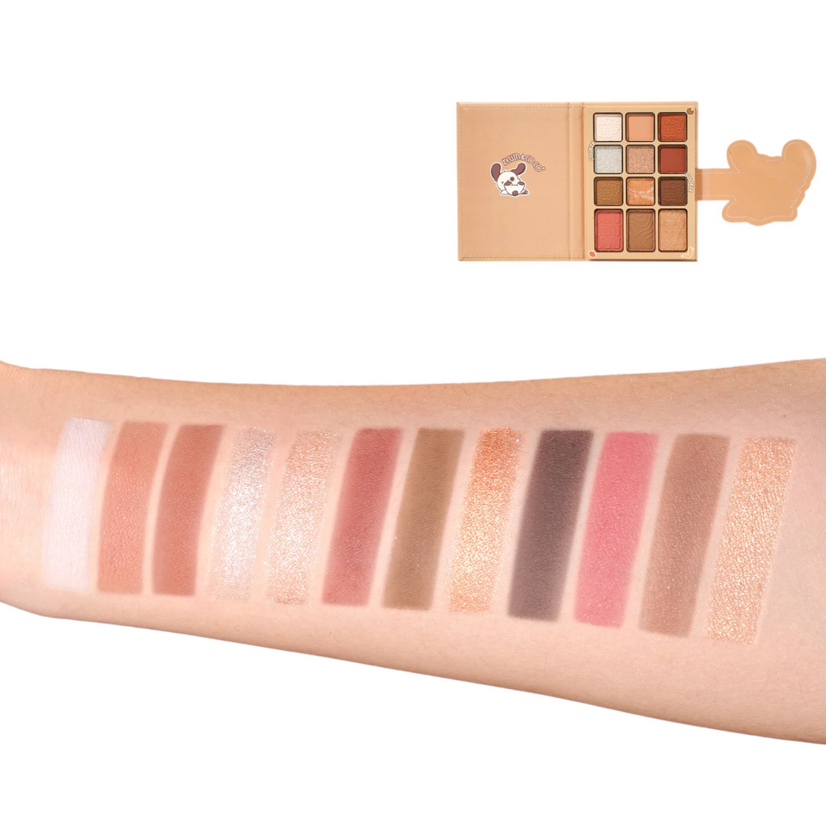 Kevin&Coco 12-Color Cookie Eyeshadow Palette + Brush Set