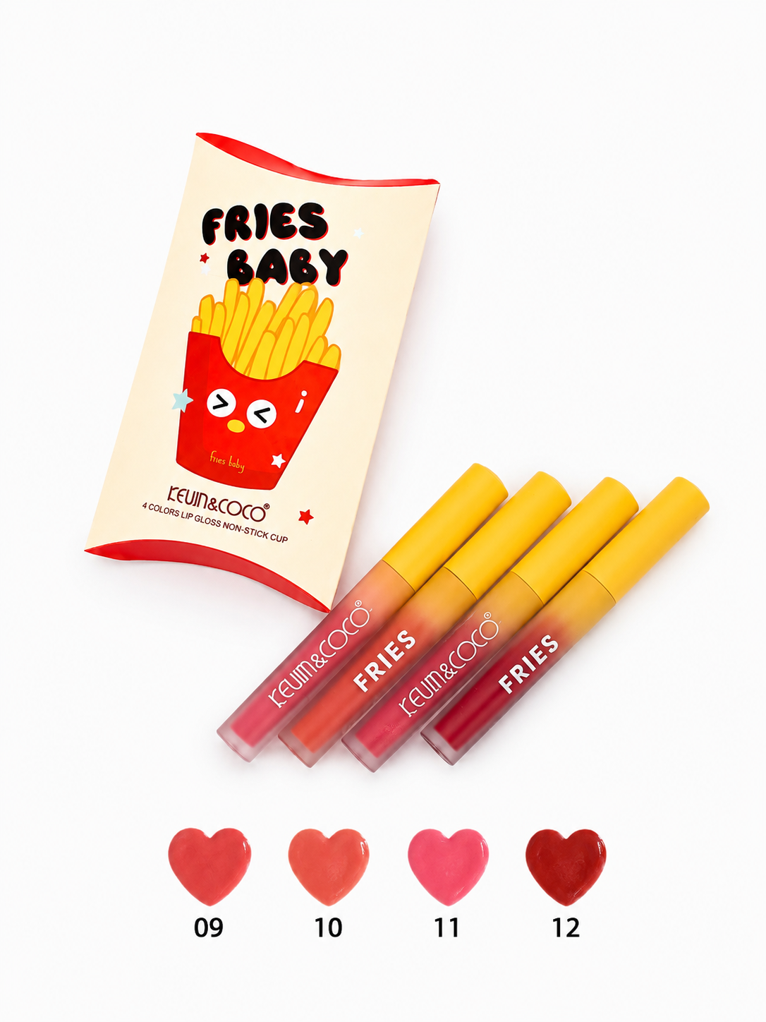 Kevin&Coco Lips-Fries&Chips" 4-Piece Lip Gloss Set