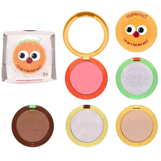 Kevin & Coco Burgerlicious 5-in-1 Face Makeup Set