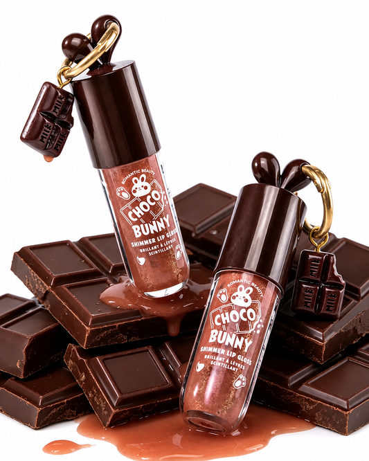 RMT Choco Bunny Shimmer Keychain Lip Gloss
