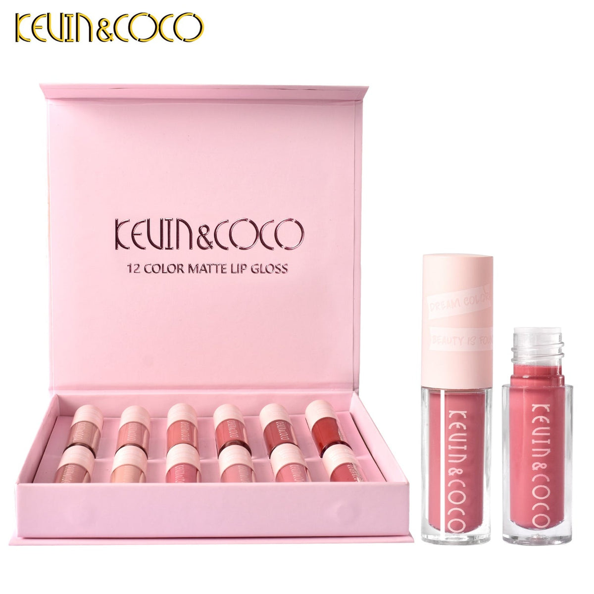 Kevin & Coco Lips-Colors Make Me Happy 12pc Matte Lip Gloss