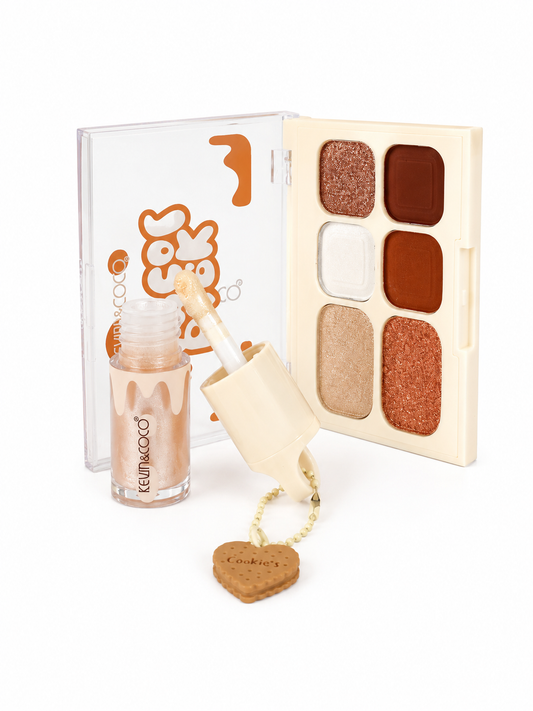 Kevin & Coco - Eyeshadow Palette and Lip Gloss - Dark Chocol