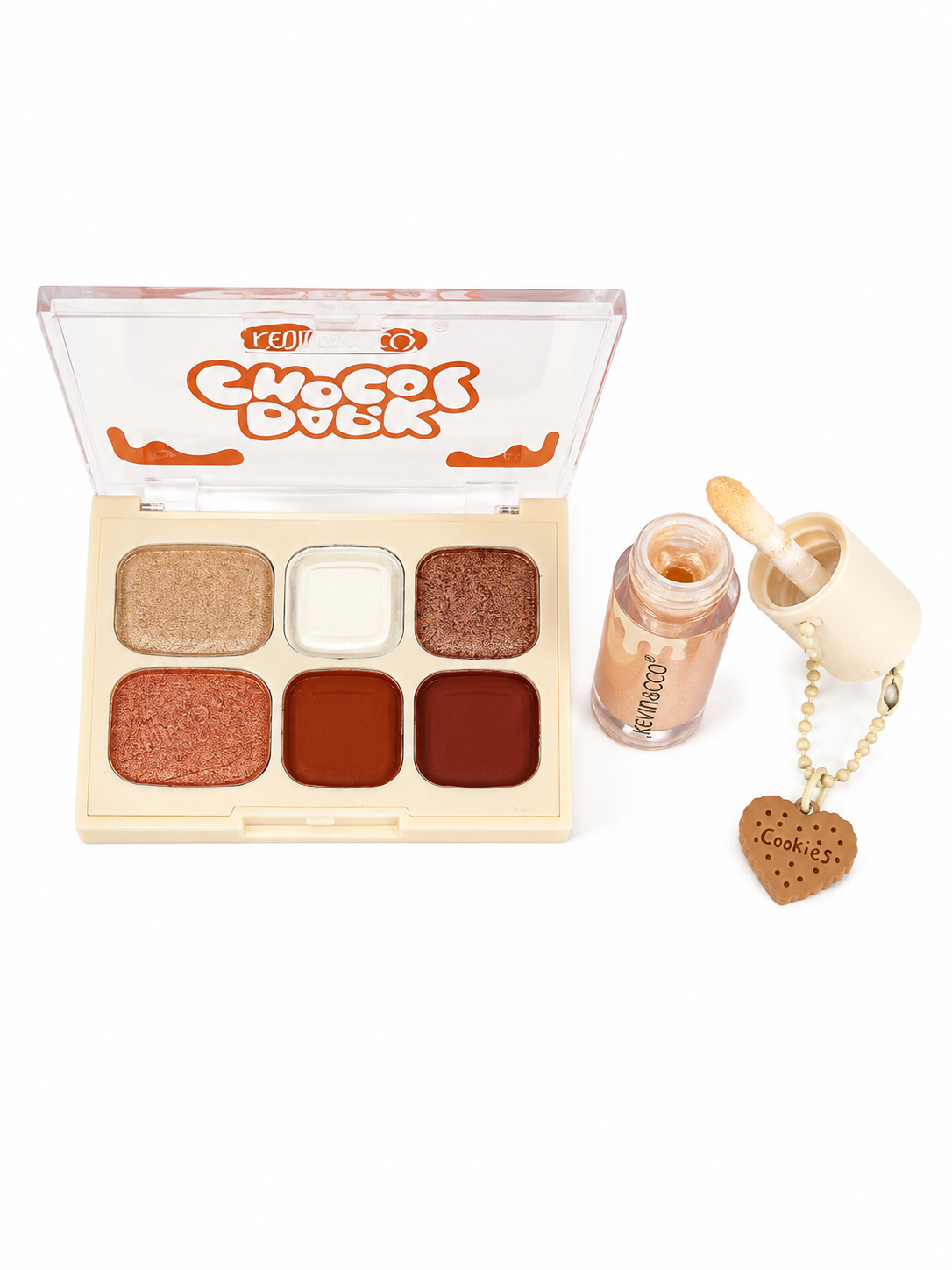 Kevin & Coco - Eyeshadow Palette and Lip Gloss - Dark Chocol