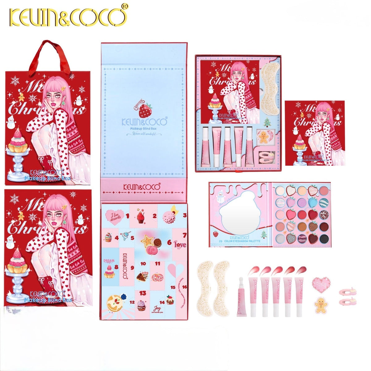 Kevin & Coco Face-Merry Christmas Makeup Advent Calendar