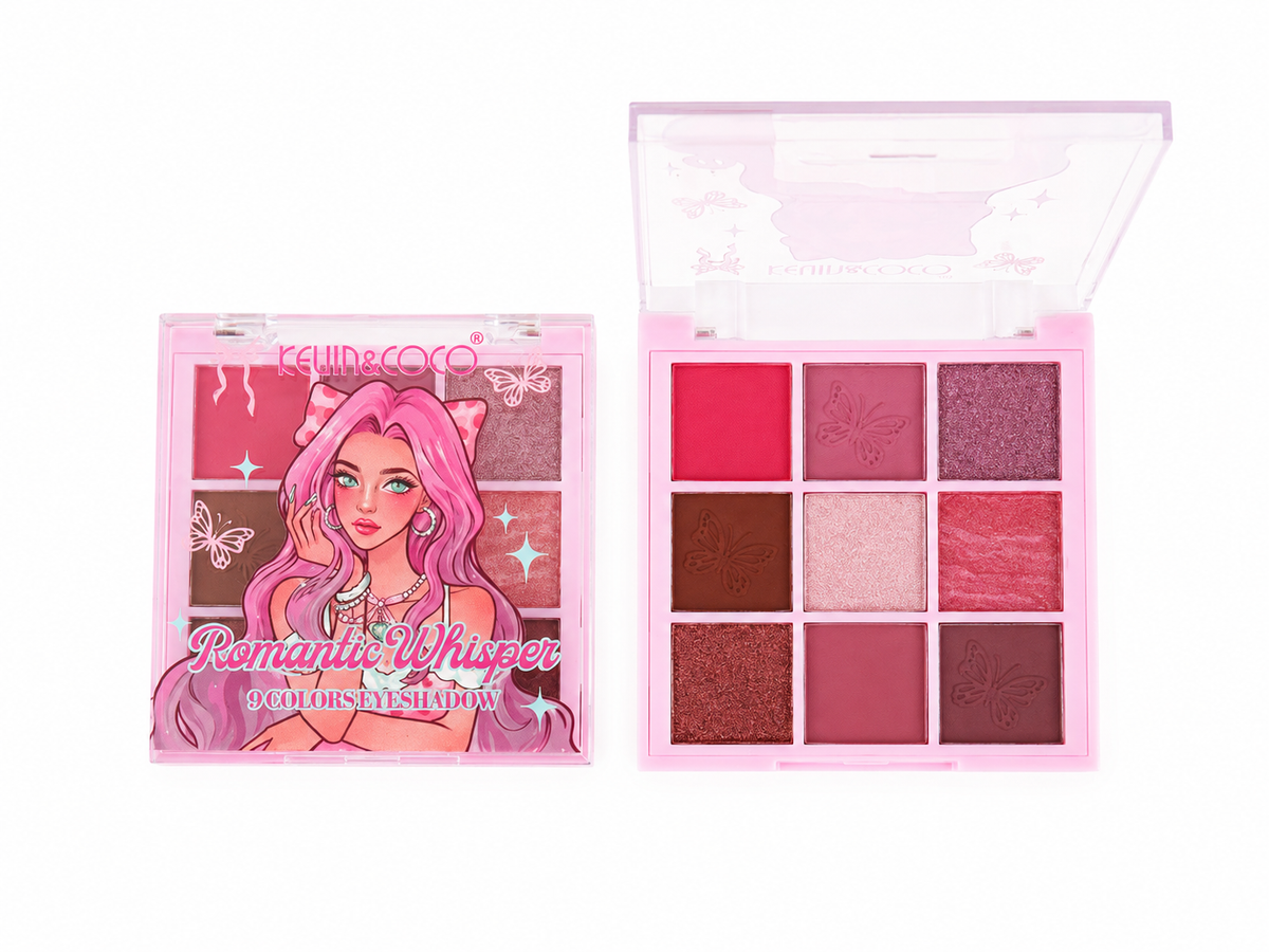 Romantic Whisper 9-Color Eyeshadow Palette - Kevin&Coco