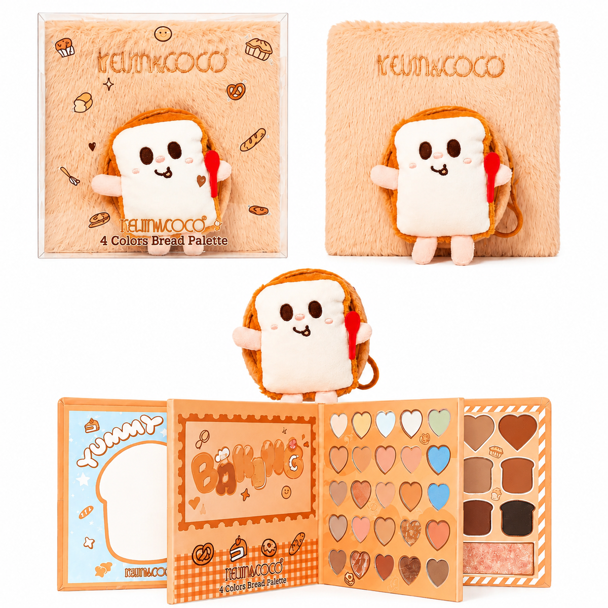 Kevin&Coco Eyes-Plush Bread 64-Color Eyeshadow Palette