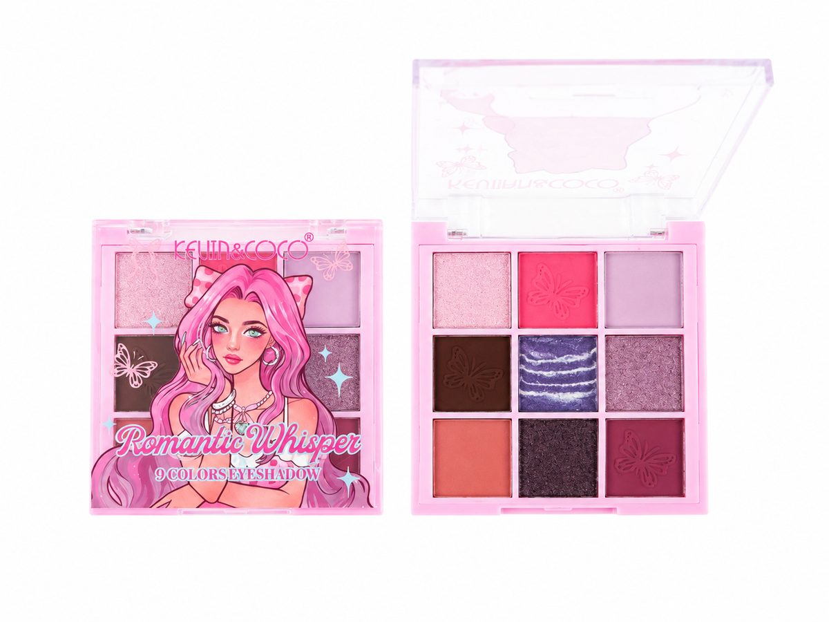 Romantic Whisper 9-Color Eyeshadow Palette - Kevin&Coco