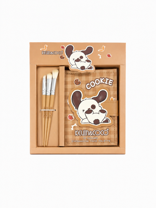 Kevin&Coco 12-Color Cookie Eyeshadow Palette + Brush Set