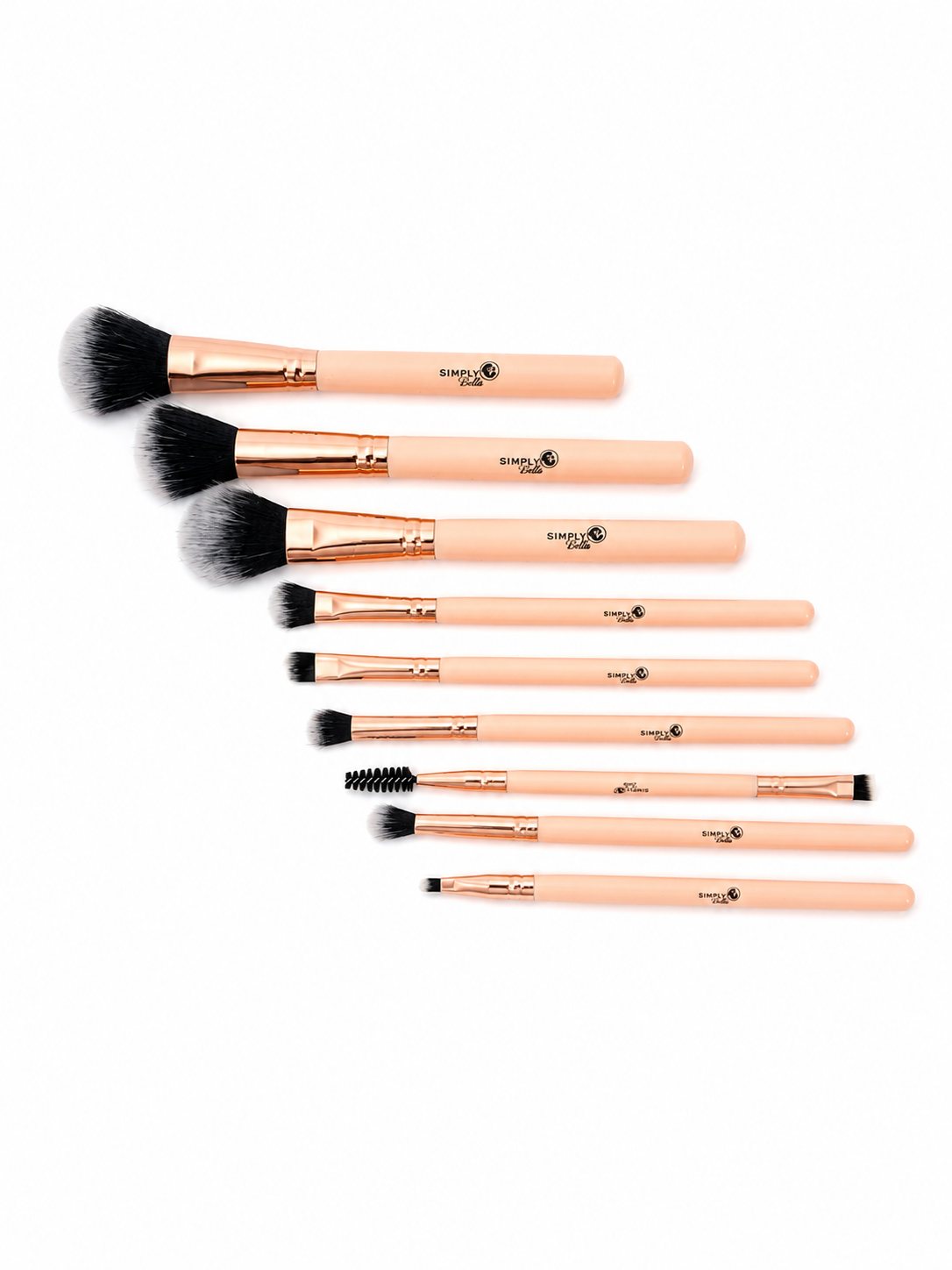 9-Piece Makeup Brush Set - Simply Bella