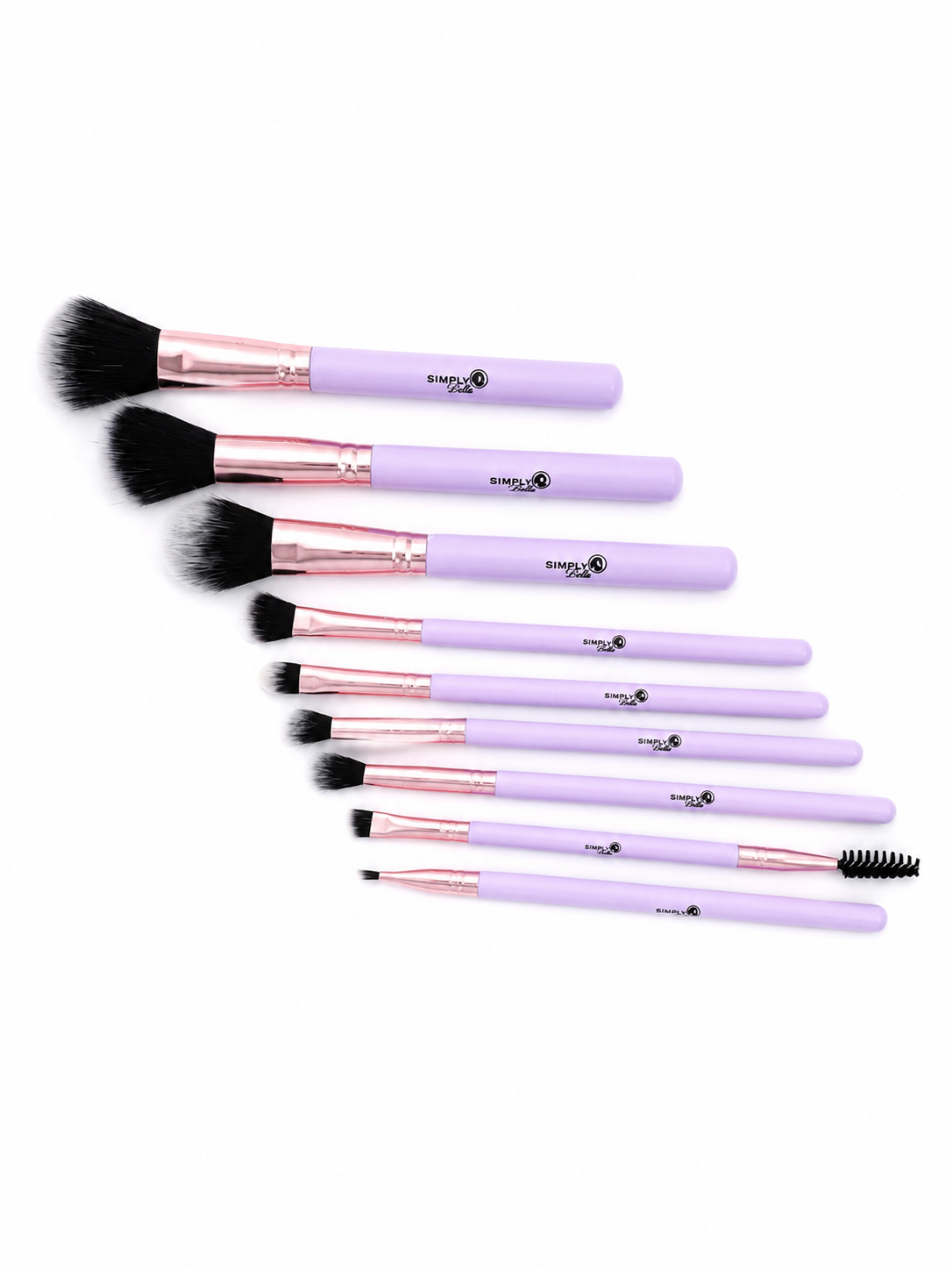 9-Piece Makeup Brush Set - Simply Bella