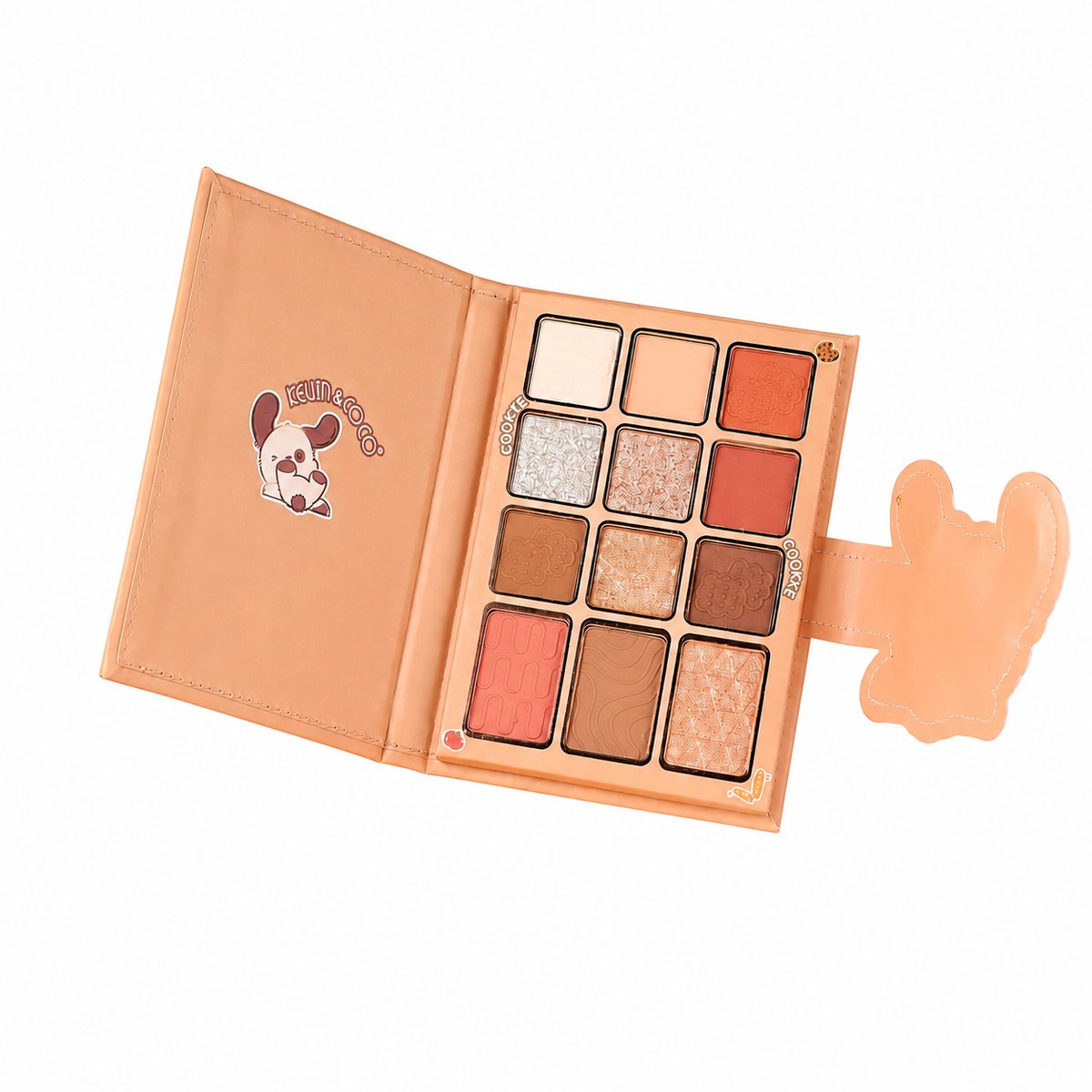 Kevin&Coco 12-Color Cookie Eyeshadow Palette + Brush Set