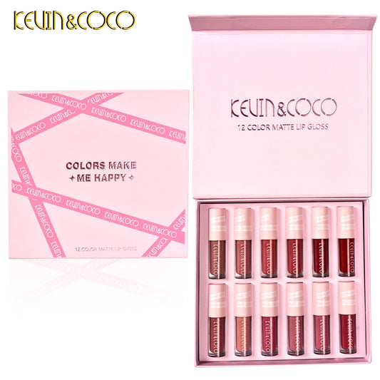 Kevin & Coco Lips-Colors Make Me Happy 12pc Matte Lip Gloss